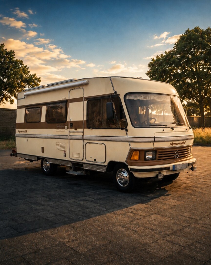 Tatventures Hymermobil im Abendlicht